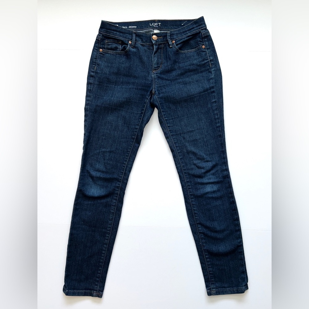 LOFT Women's Modern Skinny‎ Dark Wash Denim Jeans 6P